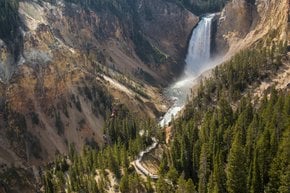 Trois cascades du Grand Canyon de Yellowstone et le sentier de l'oncle Tom