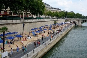 Beaches on the Seine or Paris Plages