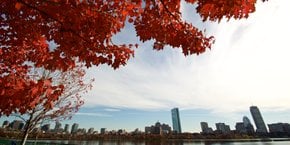 Folhagem de outono em Boston e arredores