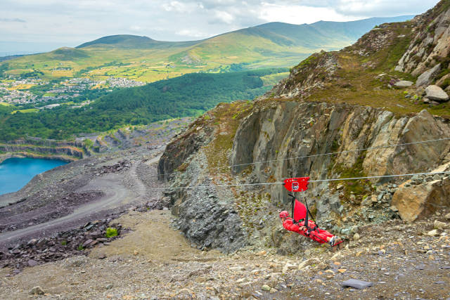 Zip Wire over Penrhyn Slate Quarry