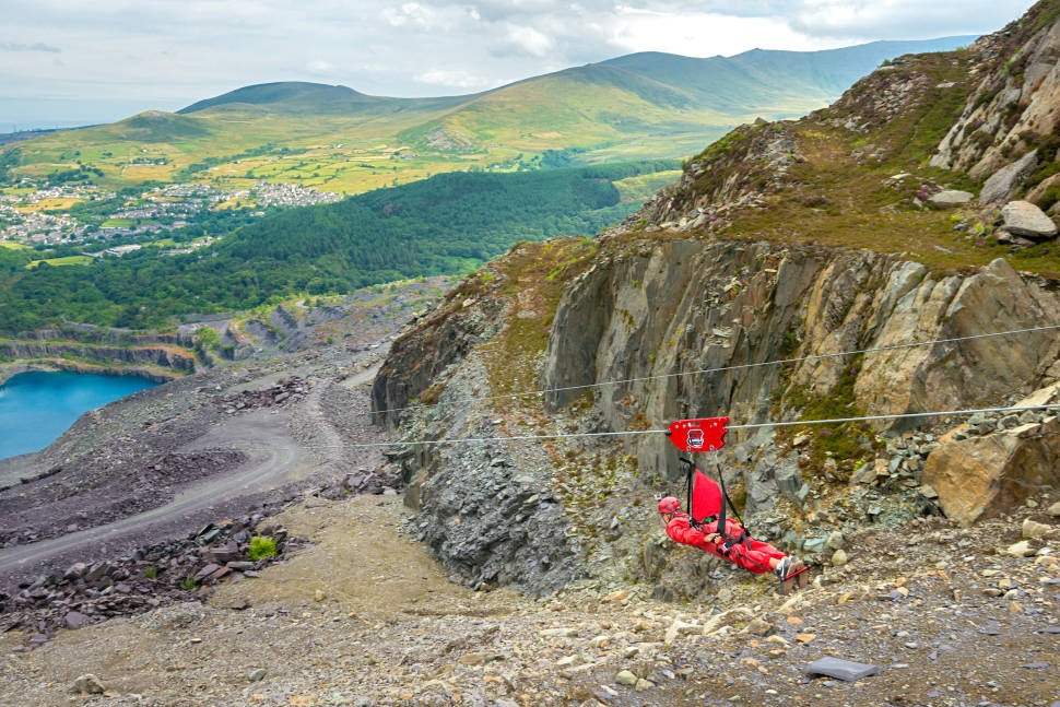 Zip Wire over Penrhyn Slate Quarry