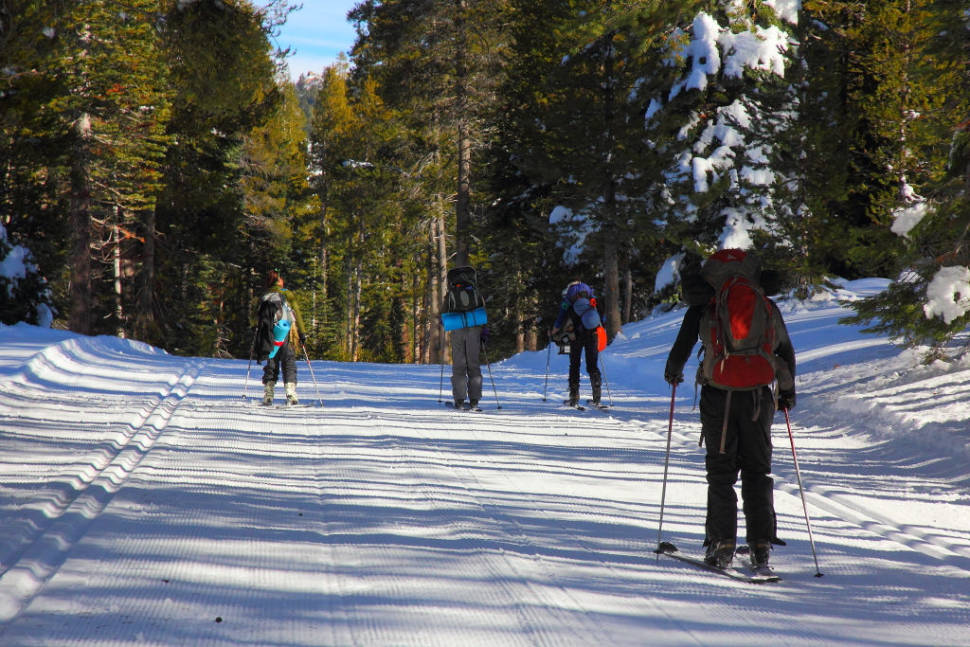 Cross Country Skiing on Glacier Point Road, Yosemite National Park